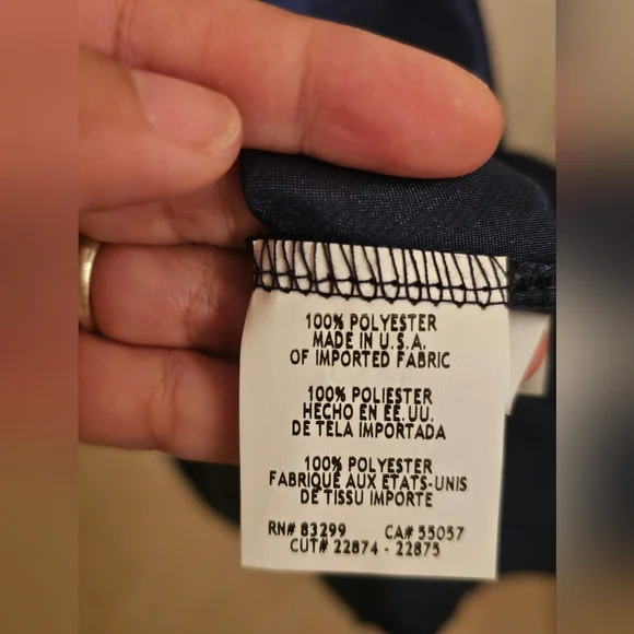 BeBe Navy Blue Cowl Neck Slip Dress, Lg - Picture 5 of 6